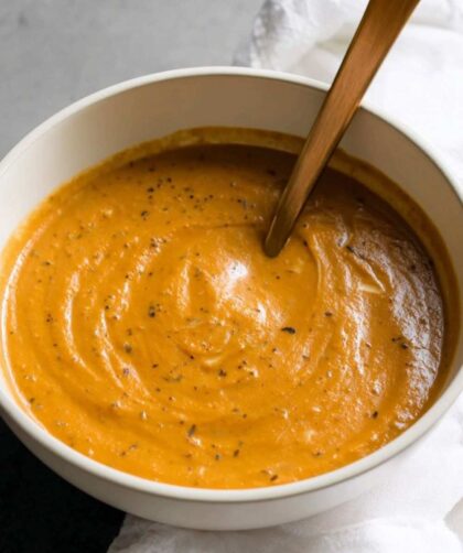 Aubergine And Carrot Soup In Soup Maker