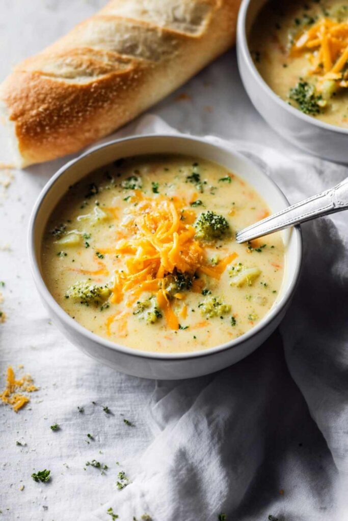 Broccoli And Cauliflower Cheese Soup In Soup Maker