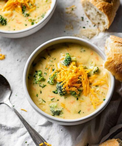 Broccoli And Cauliflower Cheese Soup In Soup Maker