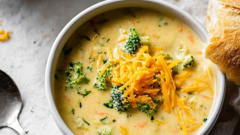 Broccoli And Cauliflower Cheese Soup In Soup Maker