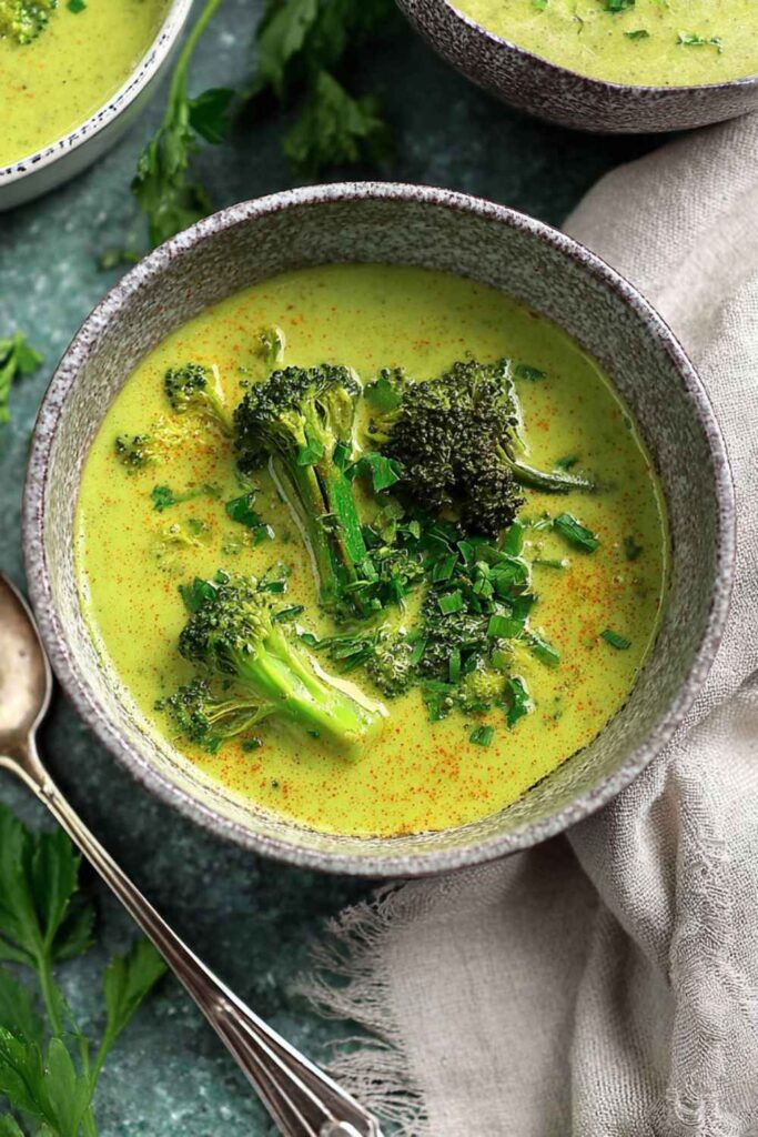 Broccoli And Spinach Soup In Soup Maker