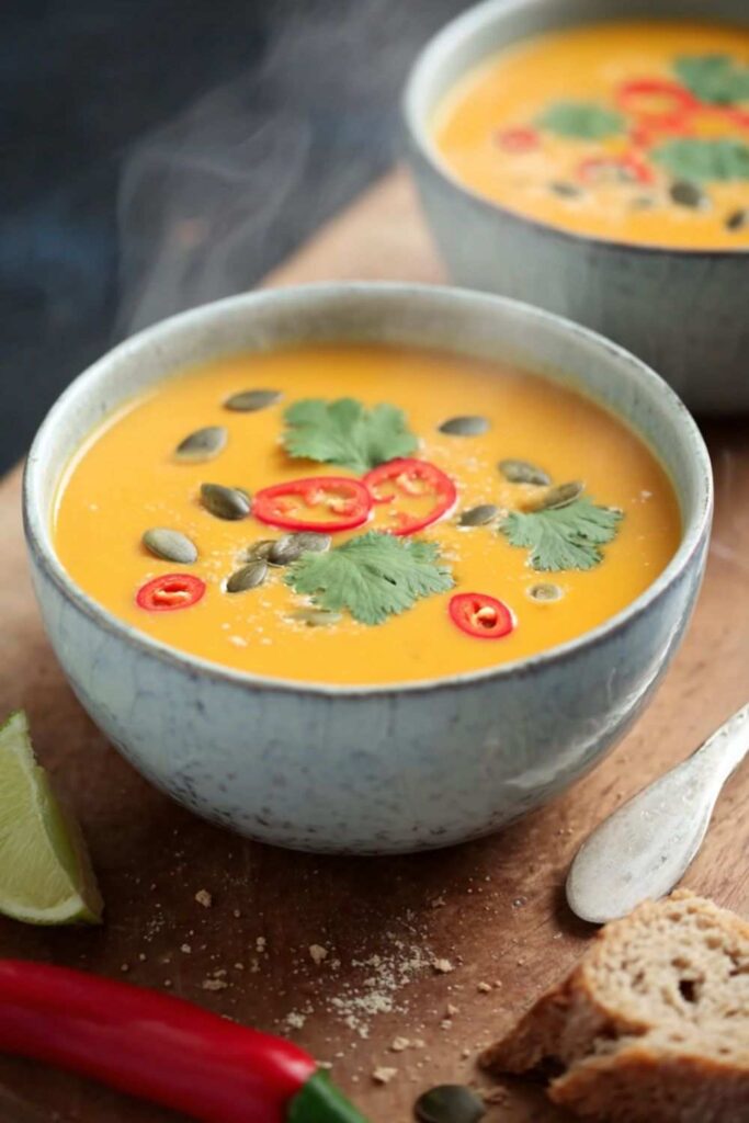 Butternut Squash Chilli And Coconut Soup In Soup Maker