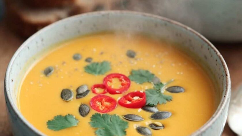 Butternut Squash Chilli And Coconut Soup In Soup Maker