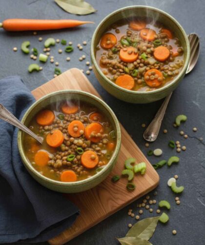 Carrot And Red Lentil Soup In Soup Maker