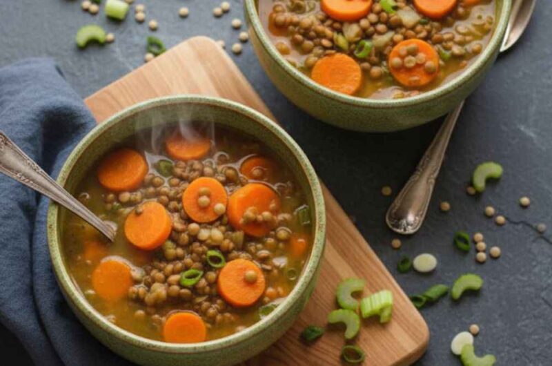 Carrot And Red Lentil Soup In Soup Maker