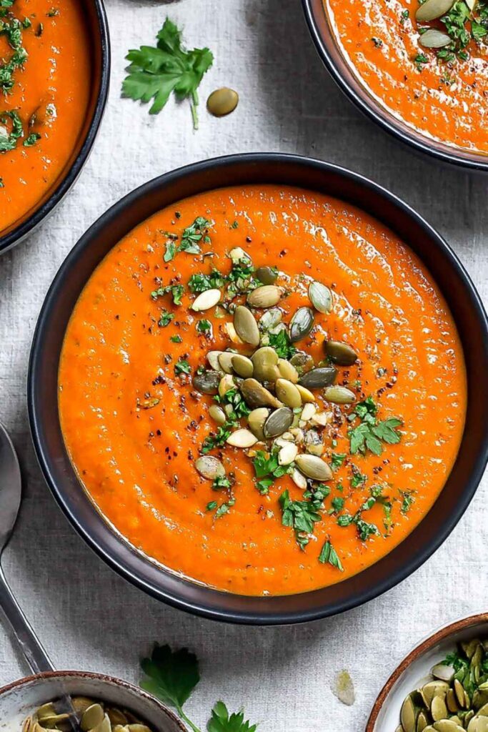 Carrot and Red Pepper Soup in Soup Maker