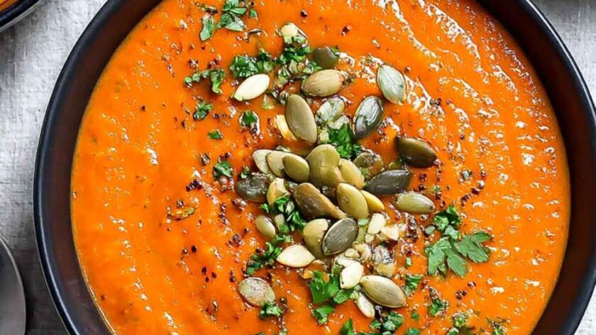 Carrot and Red Pepper Soup in Soup Maker